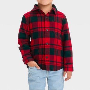 19- Cat & Jack long sleeve flannel shirt, toddler boy’s 4T